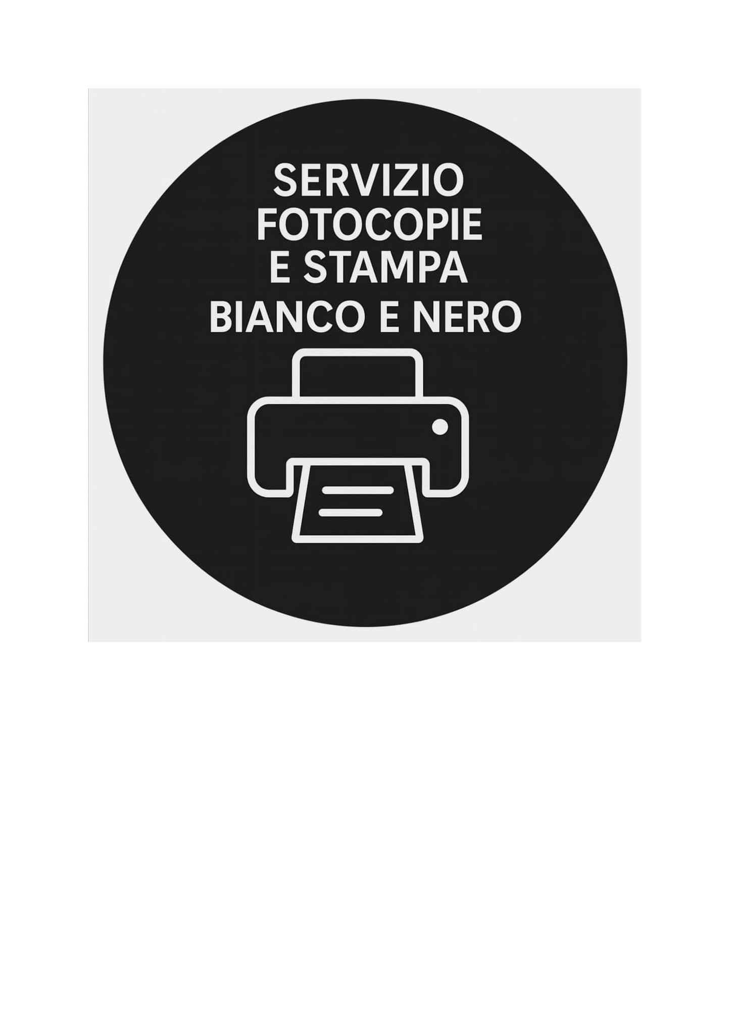 🖨️ SERVIZIO FOTOCOPIE E STAMPE • BIANCO/NERO